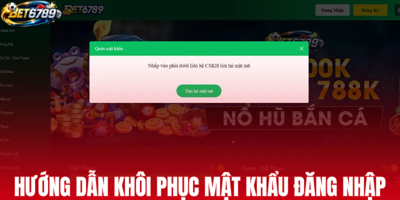 Hướng dẫn khôi phục mật khẩu đăng nhập