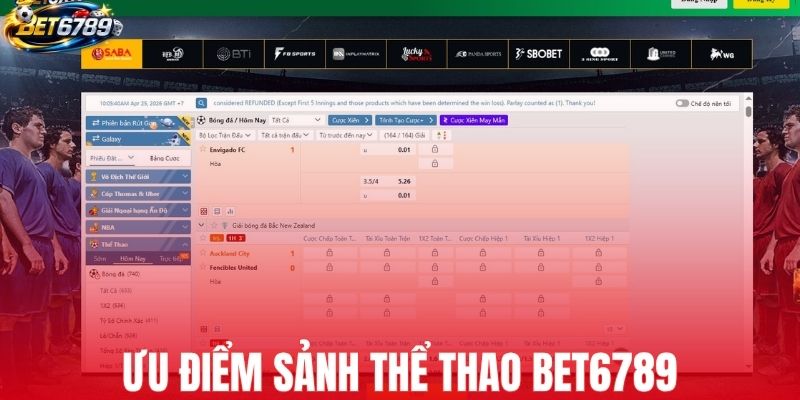 Ưu điểm khi tham gia sảnh thể thao BET6789